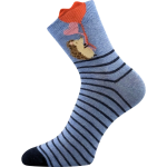 Obrázok z BOMA Ponožky dívčí LEY obrázkové MIX B s ježky (3 páry)