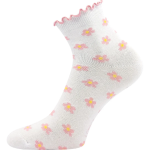 Obrázok z LONKA Ponožky dívčí SOPHINKA s ozdobným lemem MIX s kytičkami (3 páry)