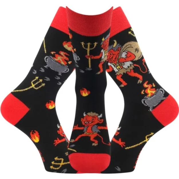 Obrázok z LONKA Ponožky unisex mikulášské TREPIFAJXL s obrázky ČERTŮ (3 páry)