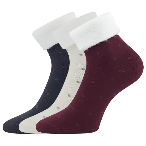 LONKA Ponožky dámské celofroté HERMIONA s puntíčky MIX (3 páry) 39-42 126299