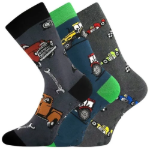 Obrázok z BOMA Ponožky dětské froté SIBIŘ 08 ABS s obrázky CHLAPECKÉ (3 páry)