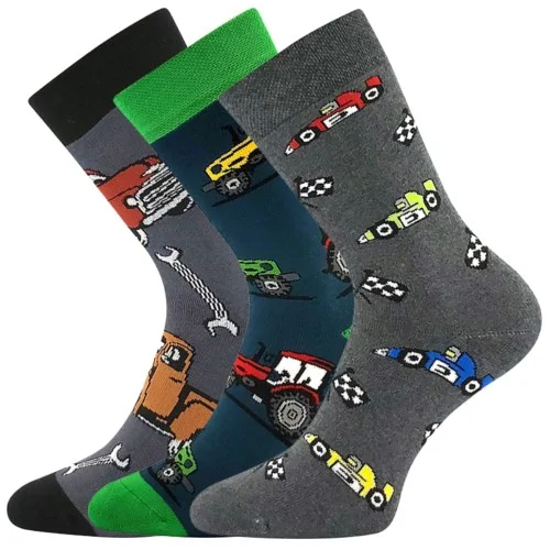 BOMA Ponožky dětské froté SIBIŘ 08 s obrázky CHLAPECKÉ (3 páry) 20-24 126418