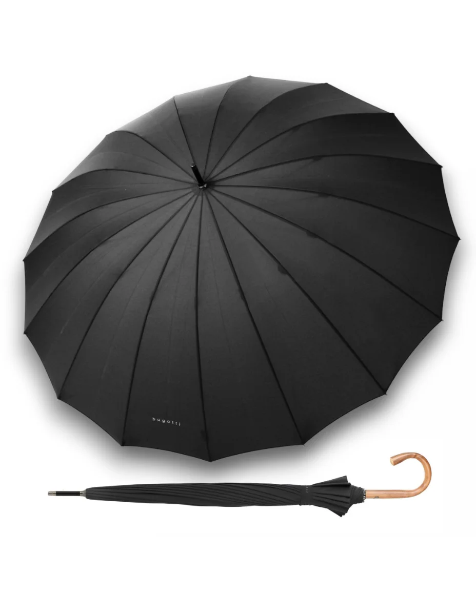 Pánsky dáždnik BUGATTI Doorman - čierny 71763001BU