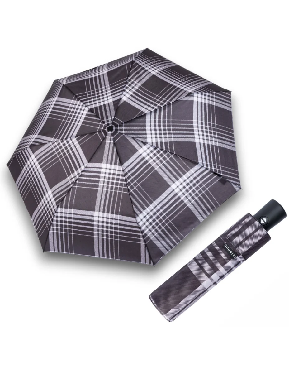 BUGATTI Buddy Duo - pánský plně automatický skládací deštník antracit 744367002BU