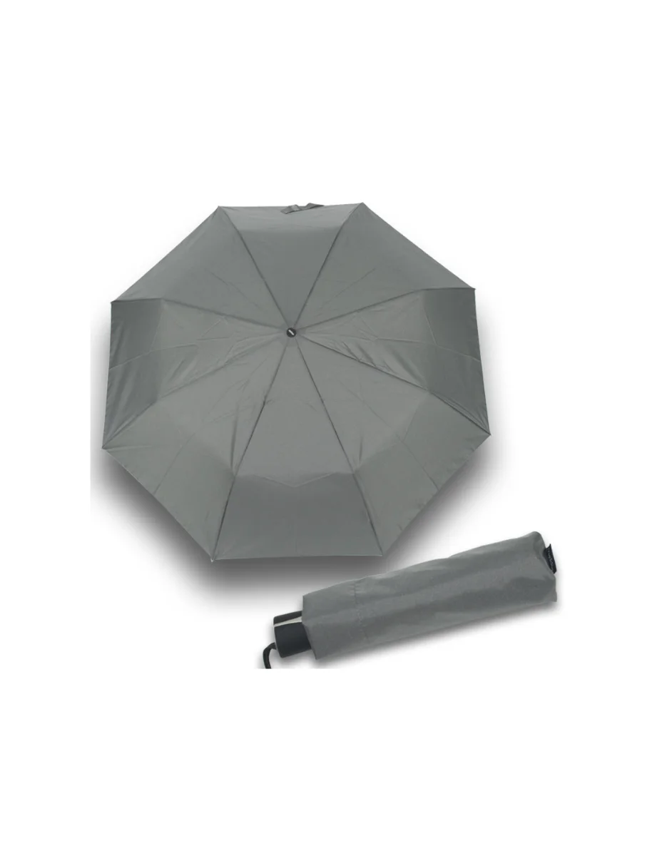 DOPPLER Mini Fiber Uni - dámský šedý skládací deštník šedá 7264633105