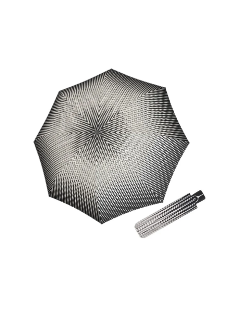 Obrázok z DOPPLER Fiber Magic Black&White Traced - dámský plně automatický deštník bílá