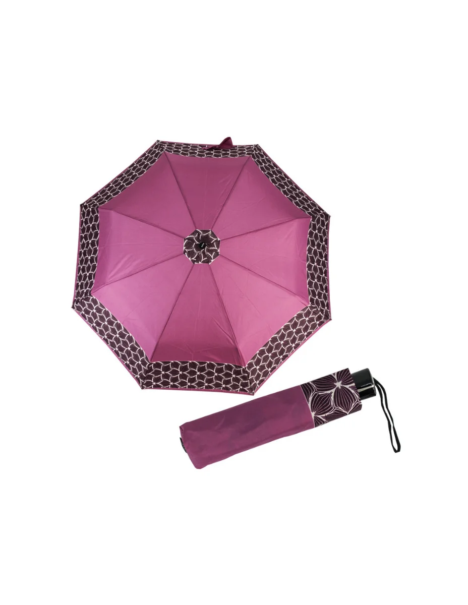 DOPPLER Fiber Mini Style - purple viola - dámský skládací deštník růžová 726465325