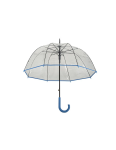 Obrázok z DERBY Hit Long Automatik Transparent - průhledný dámský vystřelovací holový deštník modrá