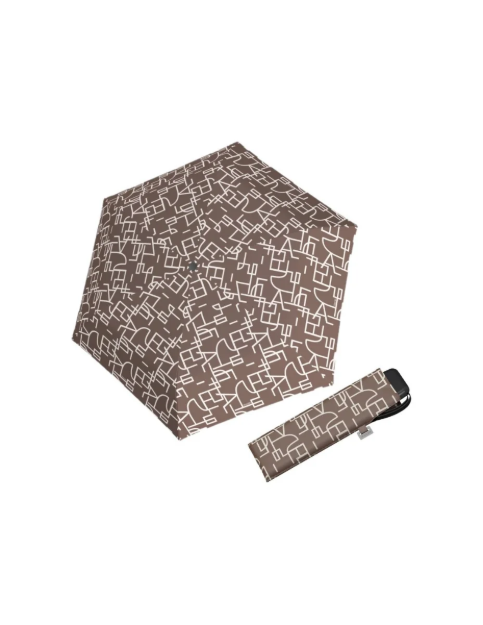 Obrázok z Doppler Mini Slim Carbonsteel CLARITY Dámsky plochý skladací dáždnik