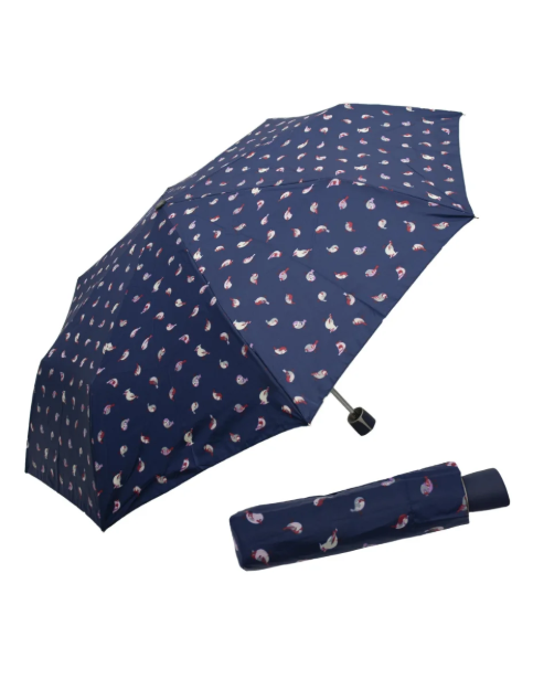 Obrázok z DOPPLER Mini Fiber Birds - dámský skládací deštník modrá