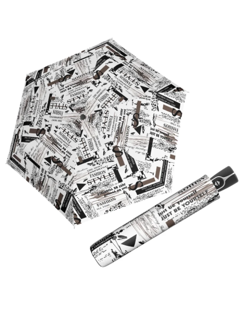 Obrázok z DOPPLER Fiber Magic Scribble White - dámský plně automatický deštník bílá