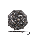 Obrázok z DOPPLER Fiber Flex AC Scribble Black - dámský holový vystřelovací deštník černá