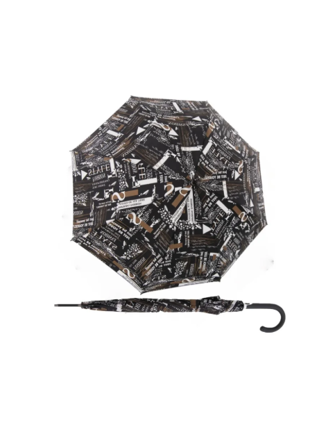 Obrázok z DOPPLER Fiber Flex AC Scribble Black - dámský holový vystřelovací deštník černá