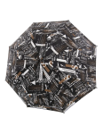 Obrázok z DOPPLER Fiber Flex AC Scribble Black - dámský holový vystřelovací deštník černá