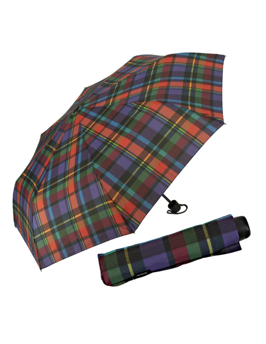 DERBY Hit Mini Check - skládací deštník vícebarevný 70068P03