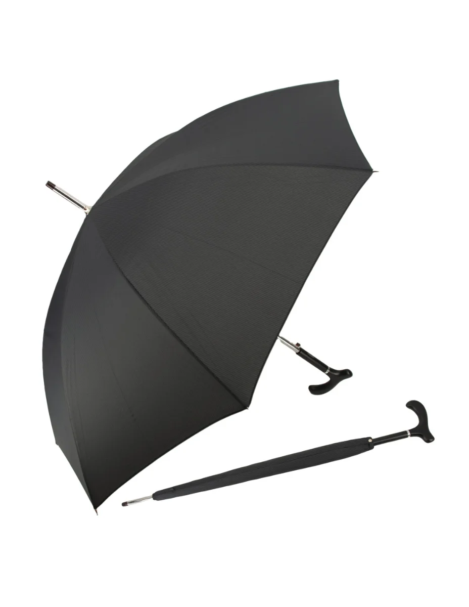 DOPPLER Steel Arnold Automatic Fritzgriff - pánský holový vystřelovací deštník šedá 74967FG02
