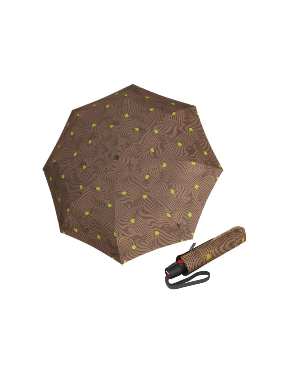 KNIRPS T.200 MEDITATE TAUPE - EKO elegantní plně automatický deštník hnědá 9532018546