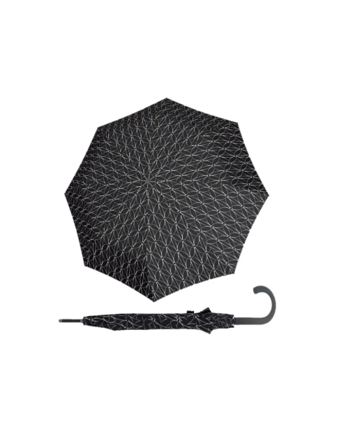 Obrázok z DOPPLER Fiber Flex AC Black&White Rings - dámský holový vystřelovací deštník bílá