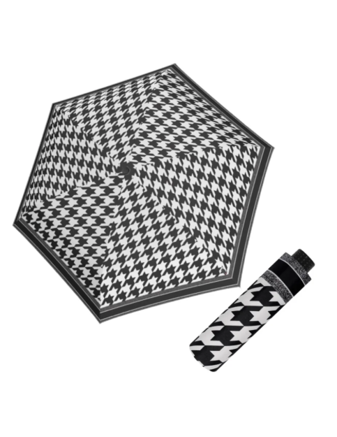 Obrázok z DOPPLER Fiber Havanna Black&White - dámský skládací deštník bílá