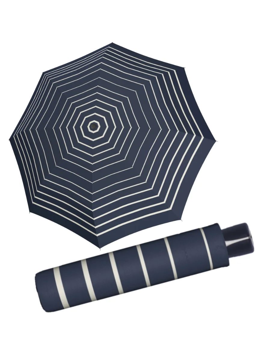 DOPPLER Fiber Mini Timeless - dámský skládací deštník modrá 726465NE03