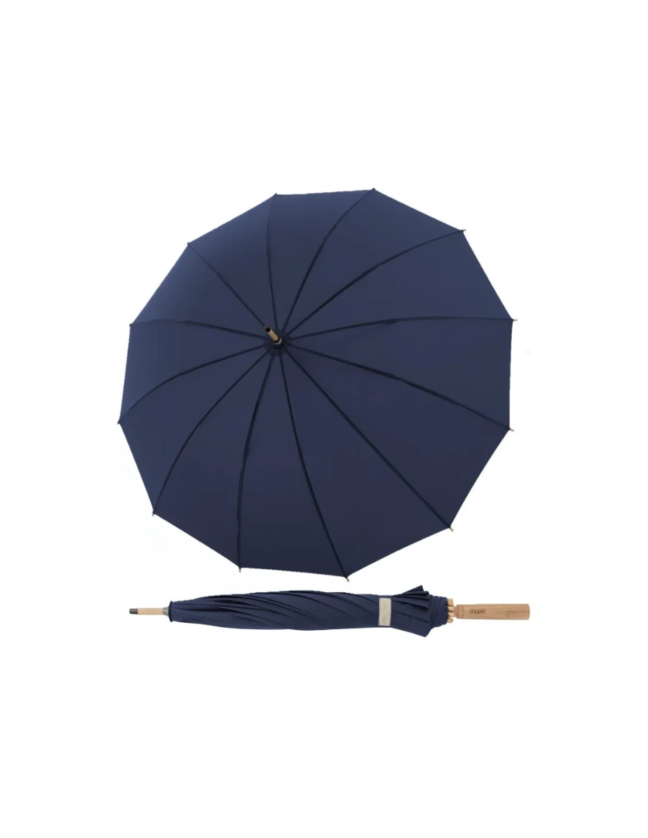 DOPPLER Nature Long Bamboo Deep Blue - EKO deštník modrá 714363NBMA