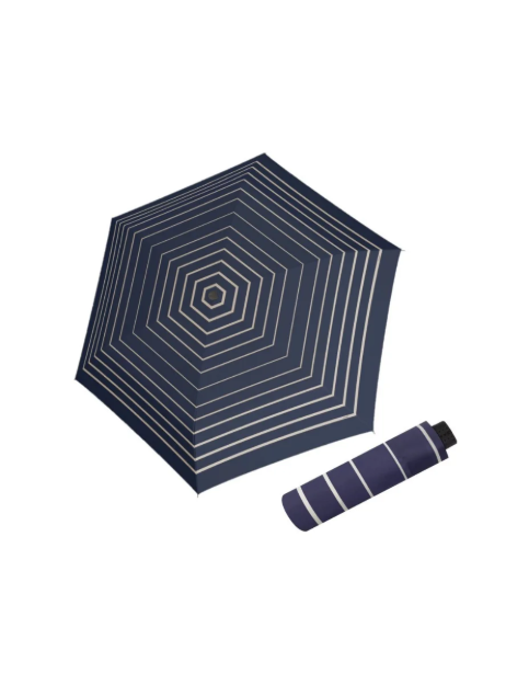 Obrázok z DOPPLER Fiber Havanna Timeless Blue Stripes - dámský skládací deštník modrá