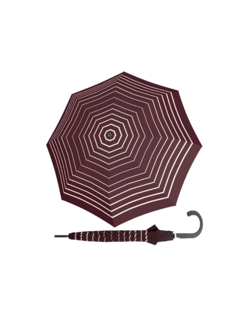 Obrázok z DOPPLER Fiber Flex AC Timeless Red Stripes - dámský holový vystřelovací deštník červená