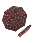 Obrázok z DOPPLER Carbonsteel Magic Check Red - dámský plně automatický deštník červená