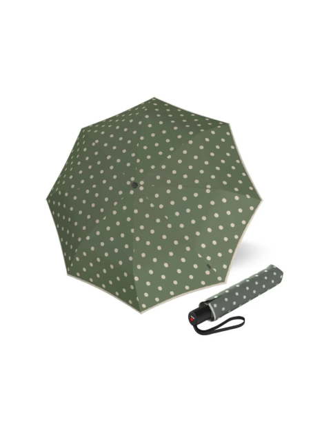Obrázok z KNIRPS A.200 MEDIUM Dot Art Aloe - elegantní dámský plnoautomatický deštník Olivová