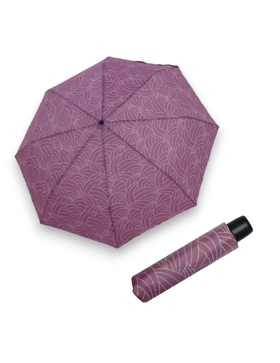 DERBY Hit Mini Wavy Lines - dámský skládací deštník fialová 70065PW01