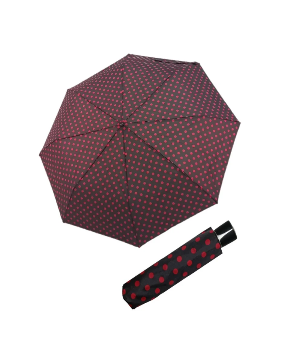 DOPPLER Mini Fiber Powerful - dámský skládací deštník černá 726465PF01