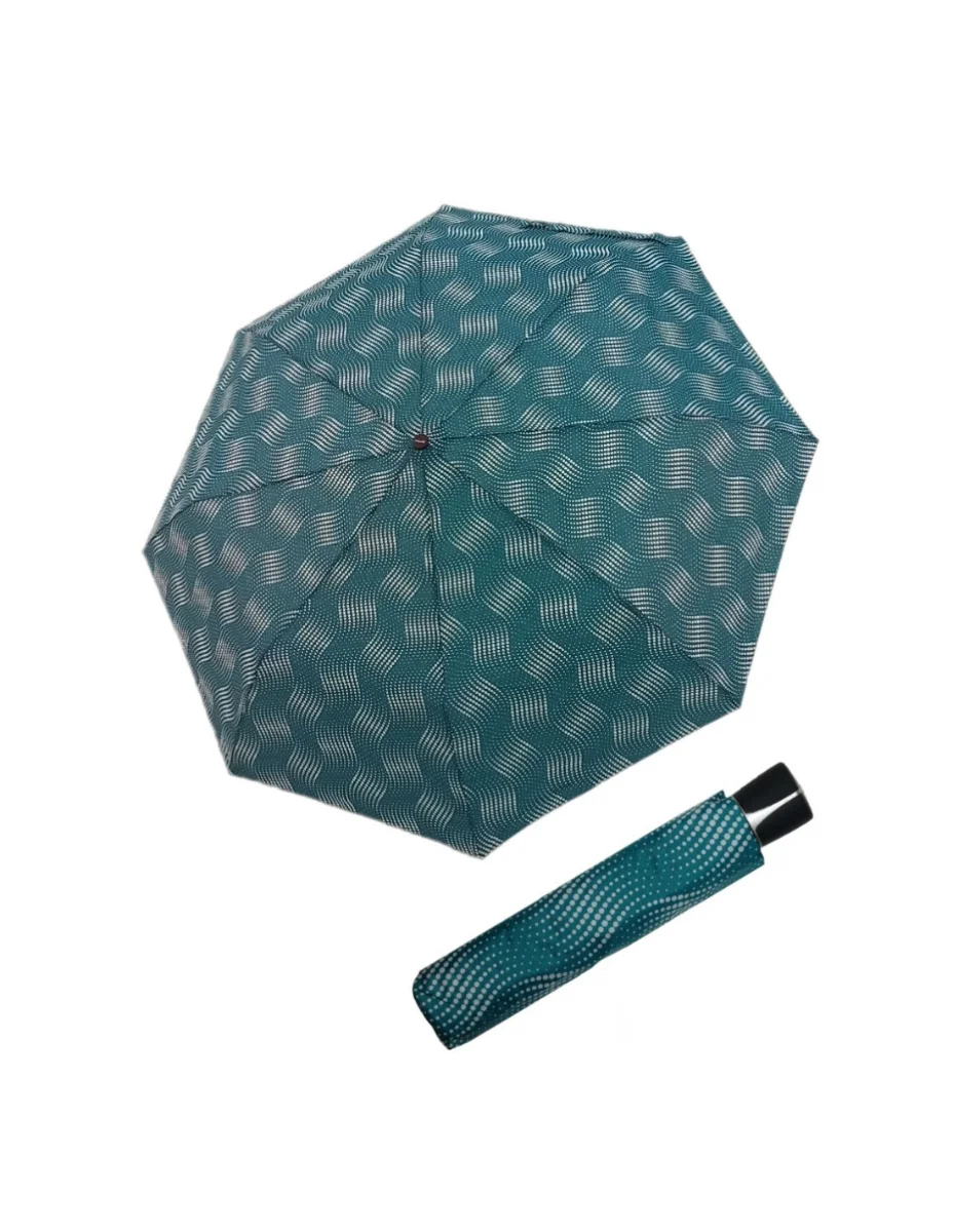 DOPPLER Fiber Mini Wave - dámský skládací deštník petrolejová 726465WA02