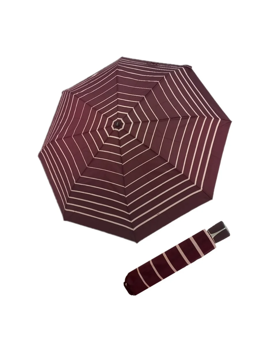 DOPPLER Fiber Mini Timeless - dámský skládací deštník vínová 726465T06