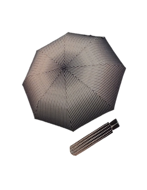 Obrázok z DOPPLER Fiber Mini Black White traces - dámský skládací deštník bílá