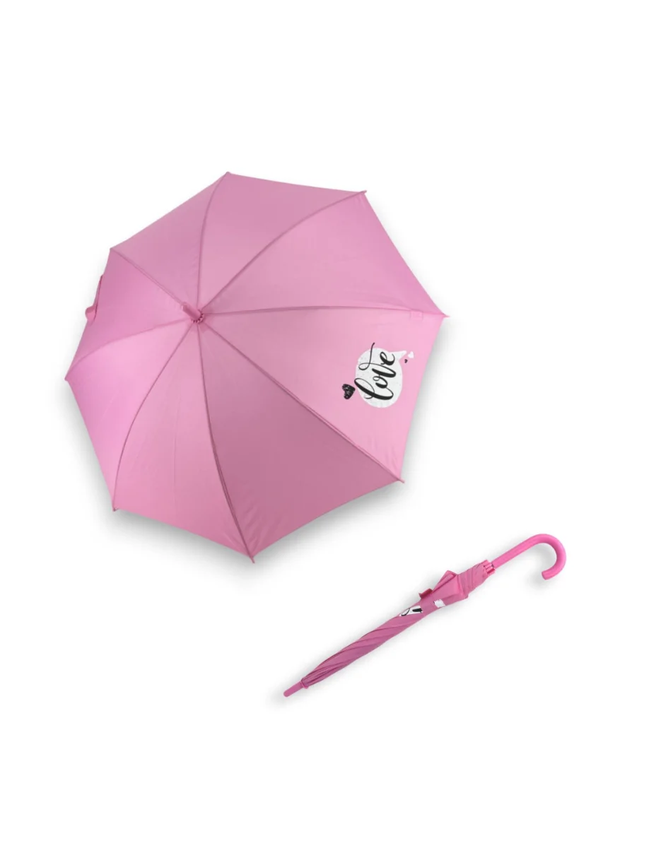 DERBY Dětský holový vystřelovací deštník s potiskem růžová 72856CZ08