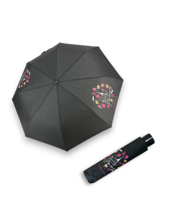 Obrázok z DOPPLER Mini Fiber Paris je Taime - dámský skládací deštník černá