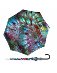 Obrázok z DOPPLER Fiber Flex AC Pavone- dámský holový vystřelovací deštník vícebarevný