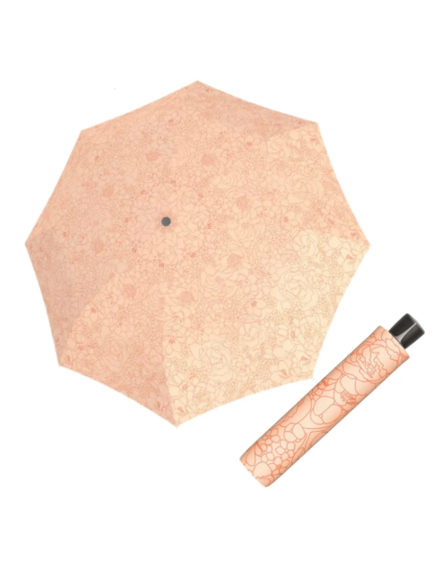 Obrázok z DOPPLER Fiber Mini Giardino soft orange - dámský skládací deštník oranžová světle