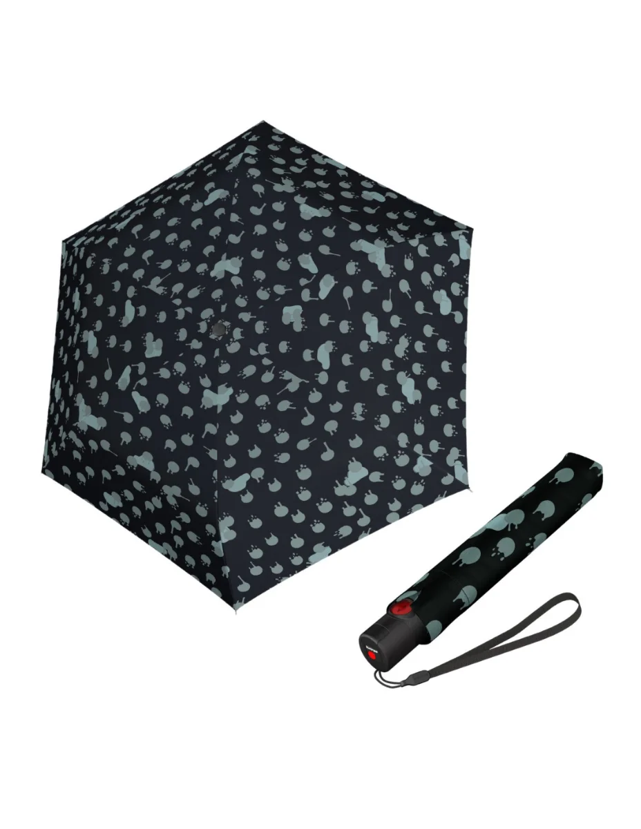 Knirps U.200 Duomatic rainyday black - elegantní dámský plně automatický deštník světle šedá 9522008670