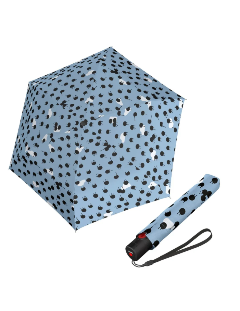 Obrázok z Knirps U.200 Duomatic rainyday ice - elegantní dámský plně automatický deštník modrá