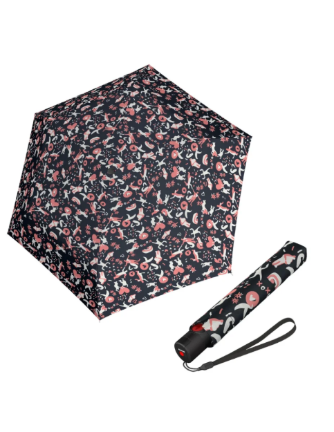 Obrázok z Knirps U.200 Duomatic embracing black - elegantní dámský plně automatický deštník vícebarevný