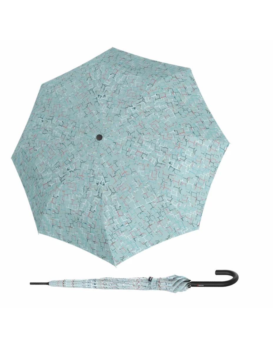 Knirps A.760 stick automatic cubes ice elegantní holový vystřelovací deštník vícebarevný 9677618669