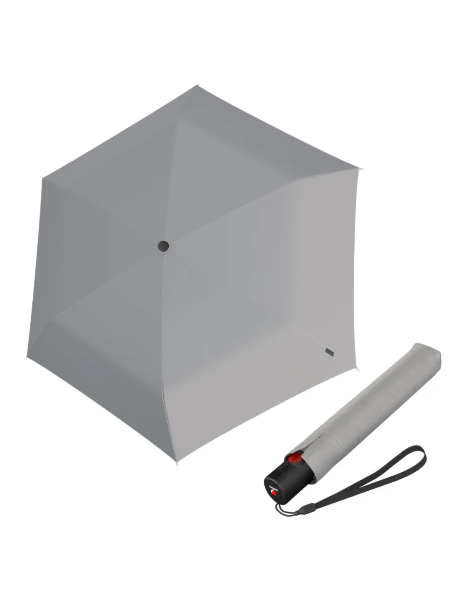 Knirps U.200 Duomatic Stone- elegantní dámský plně automatický deštník šedá 9522008678