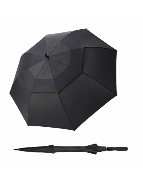 Obrázok z DOPPLER Fiber golf AC Air black - partnerský holový vystřelovací deštník černá