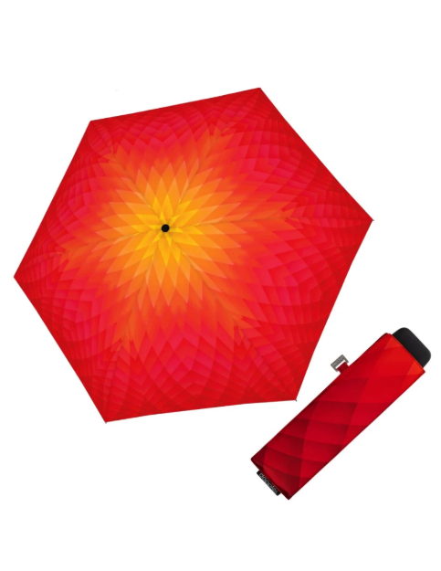 Obrázok z DOPPLER Carbonsteel Mini Slim Fusion red/yellow - dámský skládací deštník žlutá