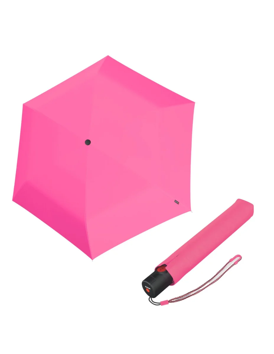 KNIRPS U.200 NEON PINK - elegantní dámský plně automatický deštník růžová 9522008393