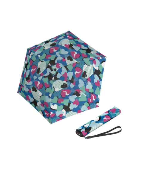 Obrázok z Knirps US.050 ultra light slim manual heartbreak - lehký dámský skládací plochý deštník