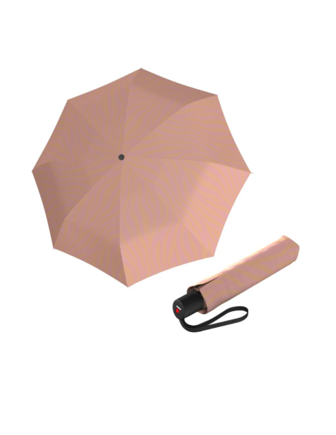 Obrázok z KNIRPS A.200 MEDIUM DUOMATIC Zebra Peach - elegantní dámský plnoautomatický deštník