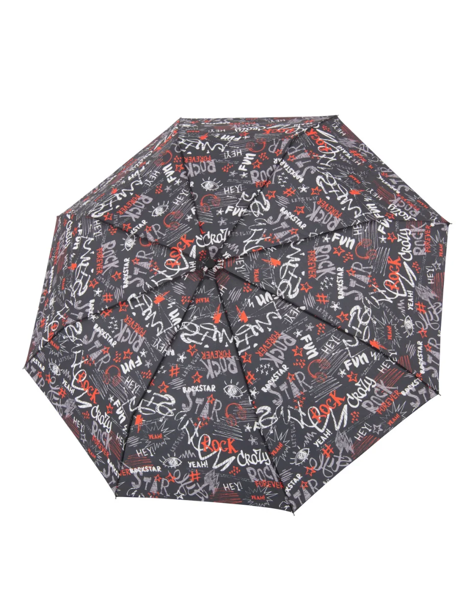DERBY Hit Magic Printed Graffiti - dámský plně automatický deštník černá 74465PGR