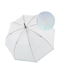 Obrázok z Knirps C.760 Stick Transparent Stardust Agave - průhledný dámský holový deštník transparentní